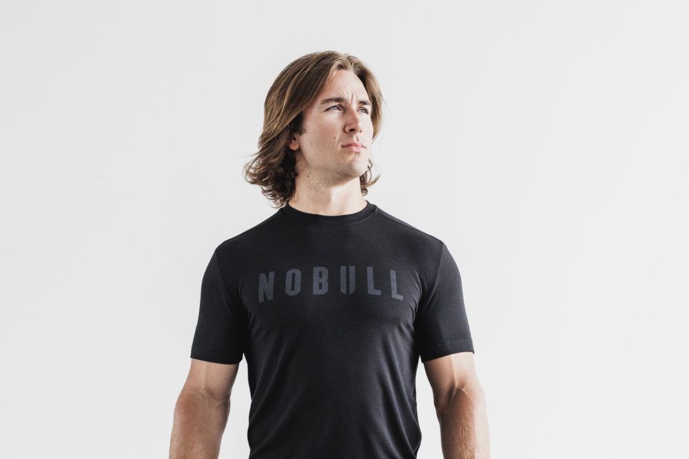 NOBULL Men's Tee - Black - Ireland (4326ALXNF)